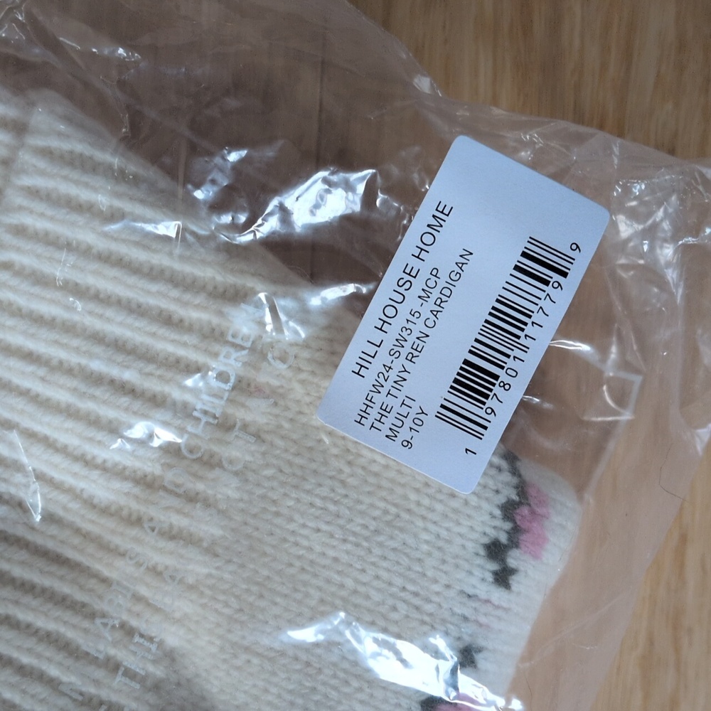 ✨ NWT Hill House Home Tiny Ren Cardigan Size 9-10 - Picture 3 of 3